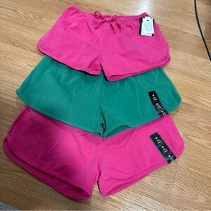 Girls Set Of 2 Green And Pink Shorts Size Large NEW Art Class …37